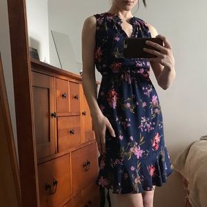 Eclair floral navy dress